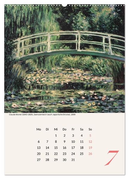 Produktbild: Claude Monet Impressionen 2026 (hochwertiger Premium Wandkalender 2026 DIN A2 hoch), Kunstdruck in Hochglanz