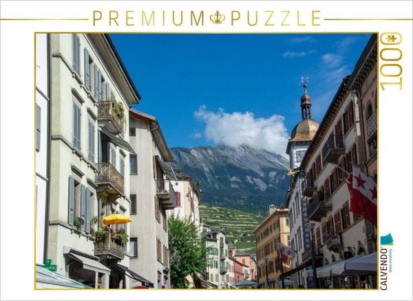 CALVENDO Puzzle Altstadt von Sion | 1000 Teile Lege-Größe 64x48cm Foto-Puzzle für glückliche Stunden