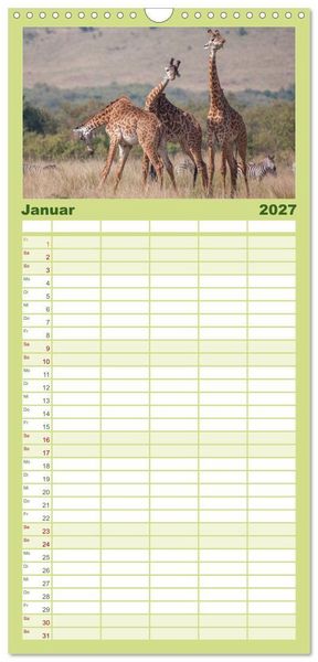 Produktbild: Familienplaner 2027 - Emotionale Momente: Afrika Wildlife. Part 3. mit 5 Spalten (Wandkalender, 21 x 45 cm) CALVENDO