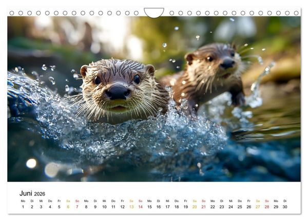 Produktbild: Wilde Heimat - Fischotter (Wandkalender 2026 DIN A4 quer), CALVENDO Monatskalender