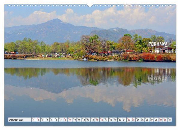 Produktbild: POKHARA und SARANGKOT (hochwertiger Premium Wandkalender 2026 DIN A2 quer), Kunstdruck in Hochglanz
