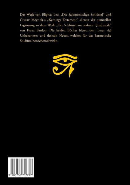 Produktbild: Eliphas Levi Die Salomonischen Schl&uuml;ssel und Kernings Testament Kama (Meyrink)