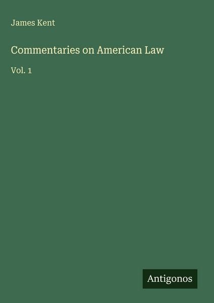 Produktbild: Commentaries on American Law