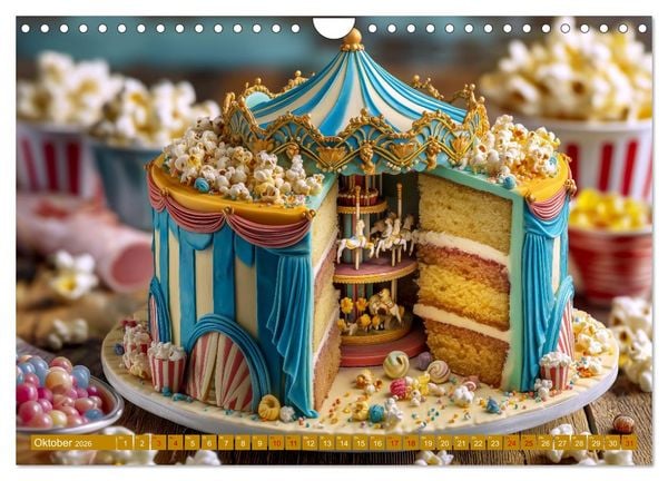Produktbild: Sweet Wonders. Fantastische Tortenkreationen (Wandkalender 2026 DIN A4 quer), CALVENDO Monatskalender