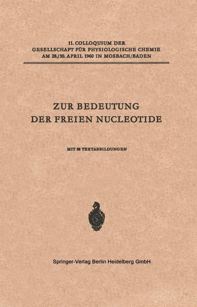 Produktbild: Zur Bedeutung der Freien Nucleotide