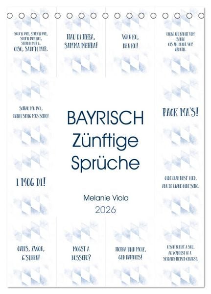 Produktbild: BAYRISCH Z&uuml;nftige Spr&uuml;che (Tischkalender 2026 DIN A5 hoch), CALVENDO Monatskalender