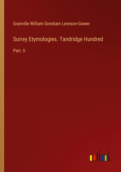 Produktbild: Surrey Etymologies. Tandridge Hundred