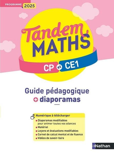 Produktbild: Tandem - Maths Cp/ce1 - Guide Pedagogique + Diaporamas