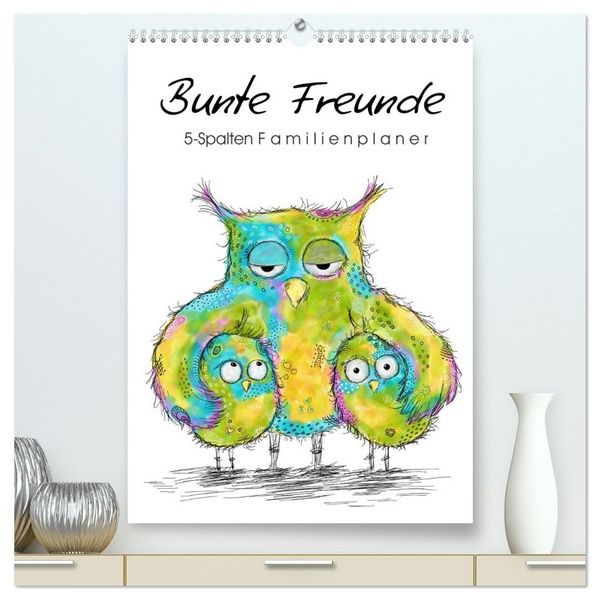Produktbild: Bunte Freunde (hochwertiger Premium Wandkalender 2027 DIN A2 hoch), Kunstdruck in Hochglanz