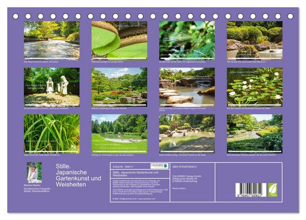 Produktbild: Stille. Japanische Gartenkunst und Weisheiten (Tischkalender 2026 DIN A5 quer), CALVENDO Monatskalender
