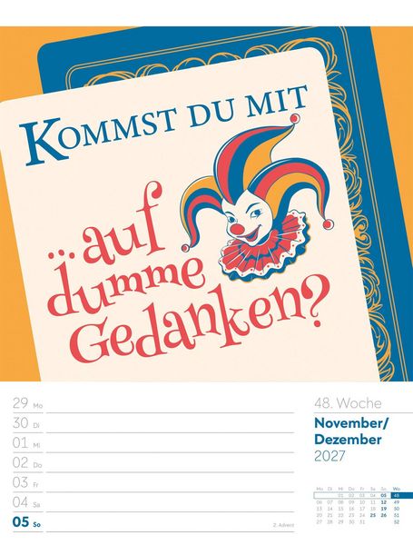 Produktbild: Klartext Spr&uuml;chekalender Wochenplaner 2027