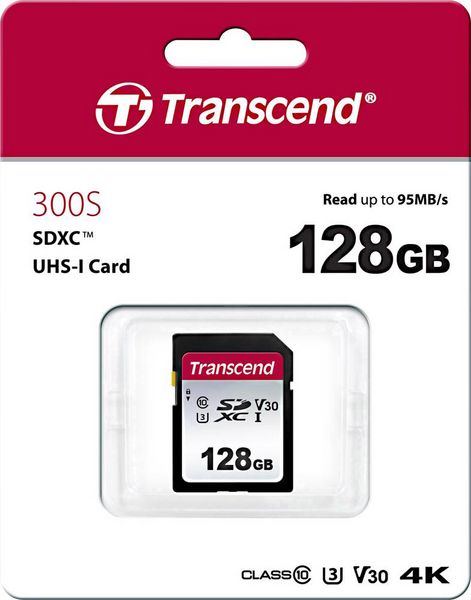 Produktbild: Transcend Premium 300S SDXC-Karte 128 GB Class 10, UHS-I, UHS-Class 1