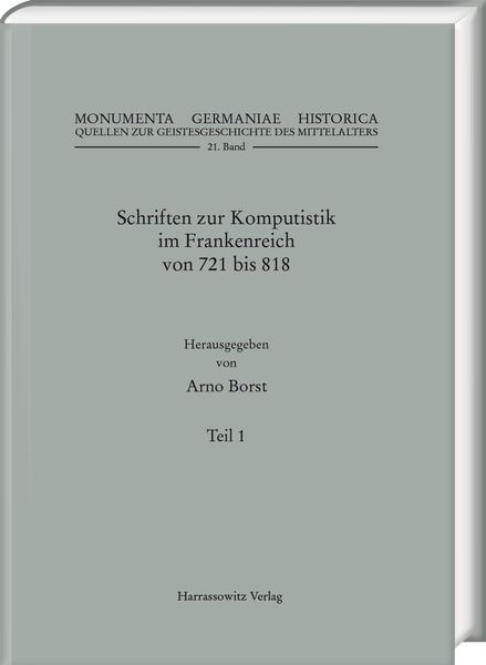Produktbild: Schriften zur Komputistik im Frankenreich von 721 bis 818