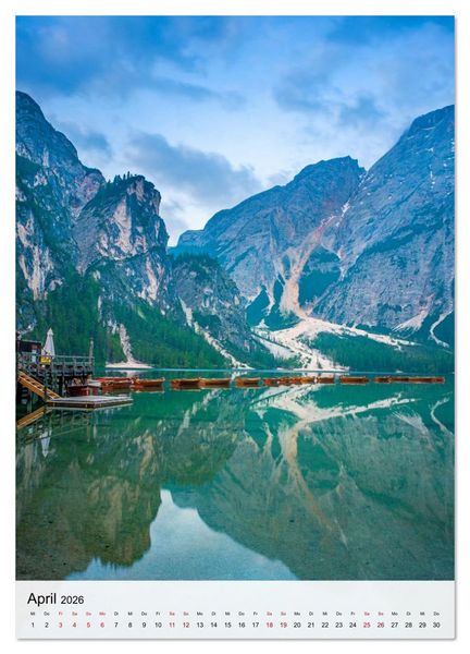 Produktbild: Pragser Wildsee - Der vielleicht sch&ouml;nste Bergsee der Dolomiten und S&uuml;dtirols (Wandkalender 2026 DIN A4 hoch), CALVENDO Monatskalender