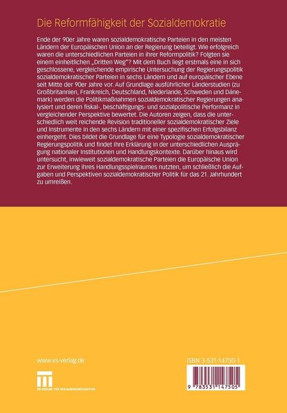 Produktbild: Die Reformf&auml;higkeit der Sozialdemokratie
