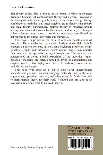 Produktbild: Theory of Matroids