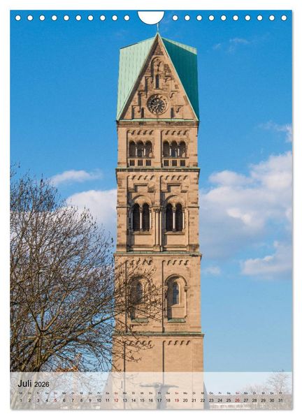 Produktbild: Kirchen in D&uuml;sseldorf (Wandkalender 2026 DIN A4 hoch), CALVENDO Monatskalender