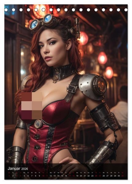 Produktbild: Steampunk - Stadtleben - Rotlichtviertel (Tischkalender 2026 DIN A5 hoch), CALVENDO Monatskalender