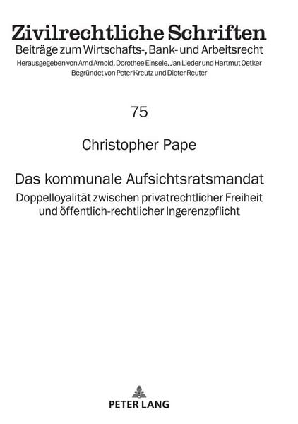 Produktbild: Das kommunale Aufsichtsratsmandat