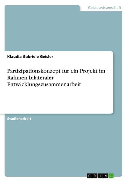 Produktbild: Partizipationskonzept f&uuml;r ein Projekt im Rahmen bilateraler Entwicklungszusammenarbeit