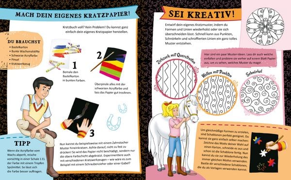 Produktbild: Bibi & Tina &bull; Mein pferdestarkes Kritzel-Kratzel-Buch