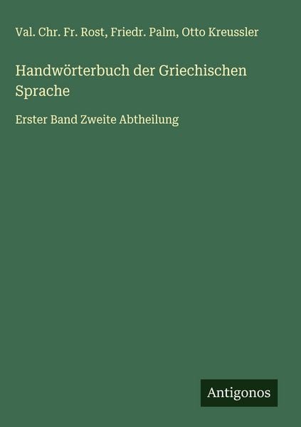Produktbild: Handw&ouml;rterbuch der Griechischen Sprache