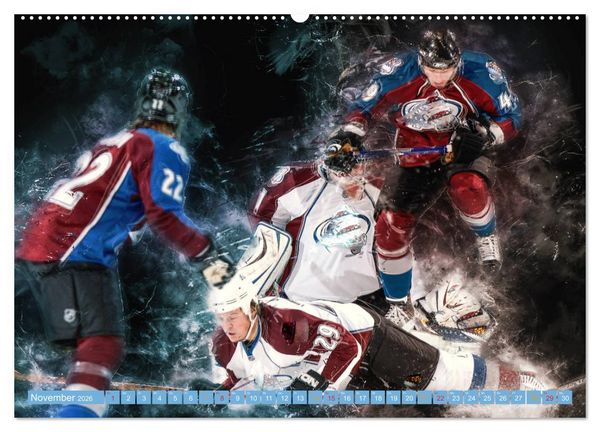 Produktbild: Eishockey - extrem cool (hochwertiger Premium Wandkalender 2026 DIN A2 quer), Kunstdruck in Hochglanz