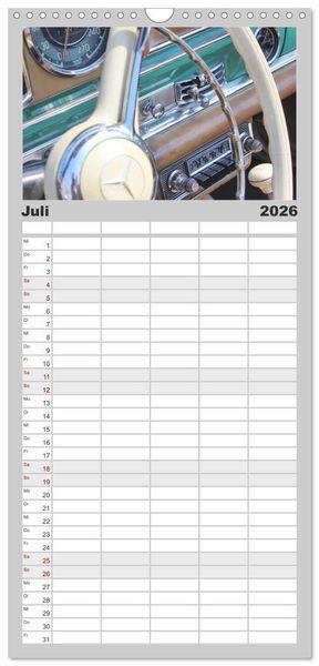 Produktbild: Familienplaner 2026 - Der SL - &Auml;sthetik pur von Mercedes Benz mit 5 Spalten (Wandkalender, 21 x 45 cm) CALVENDO