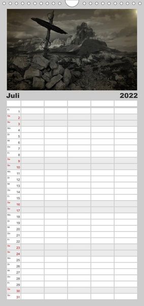 Produktbild: Drei Zinnen - S&uuml;dtirols Wahrzeichen - Familienplaner hoch (Wandkalender 2022 , 21 cm x 45 cm, hoch)