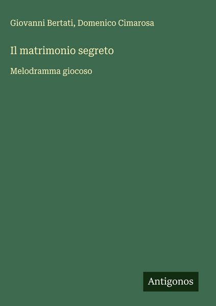 Produktbild: Il matrimonio segreto