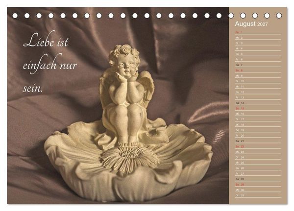 Produktbild: Engel - Die Worte der Liebe (Tischkalender 2027 DIN A5 quer), CALVENDO Monatskalender