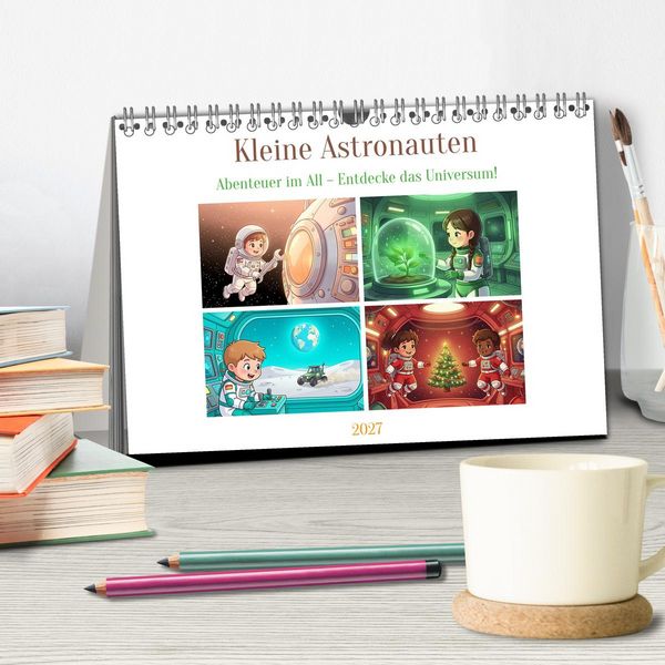 Produktbild: Kleine Astronauten (Tischkalender 2027 DIN A5 quer), CALVENDO Monatskalender