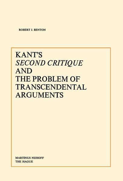 Produktbild: Kant&rsquo;s Second Critique and the Problem of Transcendental Arguments