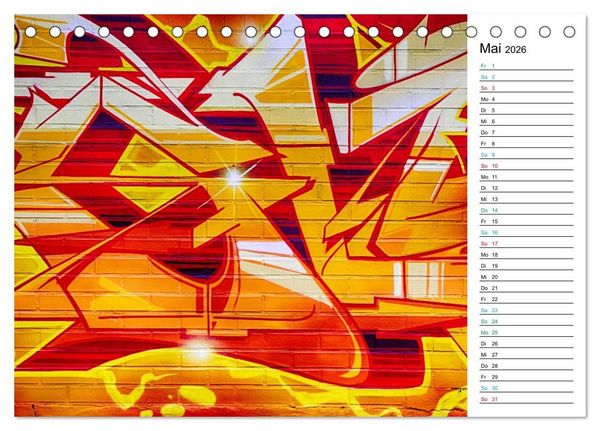 Produktbild: Dresden Graffiti (Tischkalender 2026 DIN A5 quer), CALVENDO Monatskalender