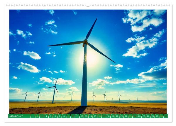 Produktbild: Wind und Sonnenenergie (hochwertiger Premium Wandkalender 2027 DIN A2 quer), Kunstdruck in Hochglanz