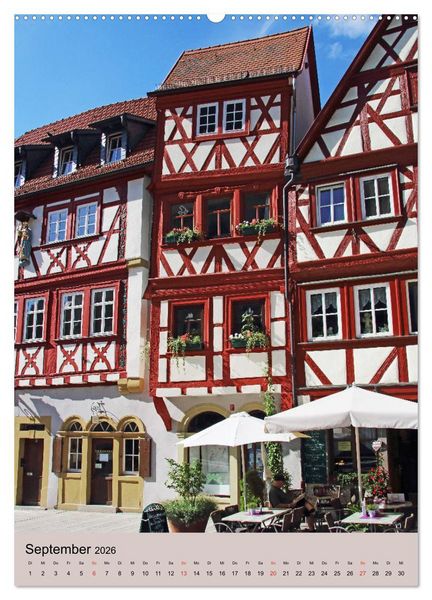 Produktbild: Fachwerkh&auml;user - schmal, krumm, schief (hochwertiger Premium Wandkalender 2026 DIN A2 hoch), Kunstdruck in Hochglanz
