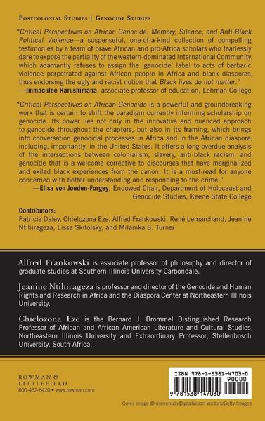 Produktbild: Critical Perspectives on African Genocide