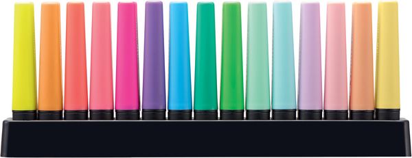 Produktbild: STABILO Textmarker -   BOSS ORIGINAL - 15er Tischset - 9 Leuchtfarben, 6 Pastellfarben