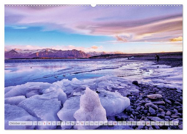 Produktbild: Surreale Landschaften Islands (hochwertiger Premium Wandkalender 2026 DIN A2 quer), Kunstdruck in Hochglanz