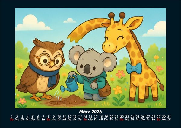 Produktbild: Ollie, Kiki & Nala - Fest der Freundschaft 2026 Fotokalender DIN A4
