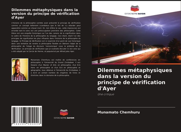 Produktbild: Dilemmes m&eacute;taphysiques dans la version du principe de v&eacute;rification d'Ayer