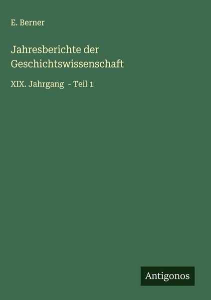 Produktbild: Jahresberichte der Geschichtswissenschaft