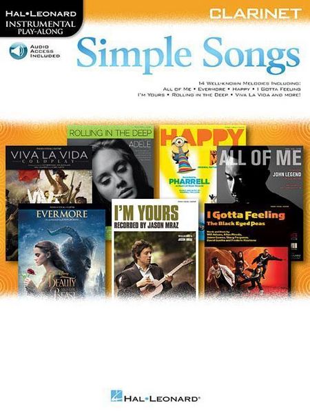 Produktbild: Simple Songs: Clarinet (Hal Leonard Instrumental Play-Along) Book/Online Audio
