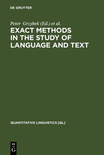 Produktbild: Exact Methods in the Study of Language and Text