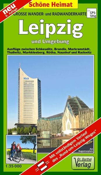 Wander- und Radwanderkarte Leipzig und Umgebung 1 : 35 000