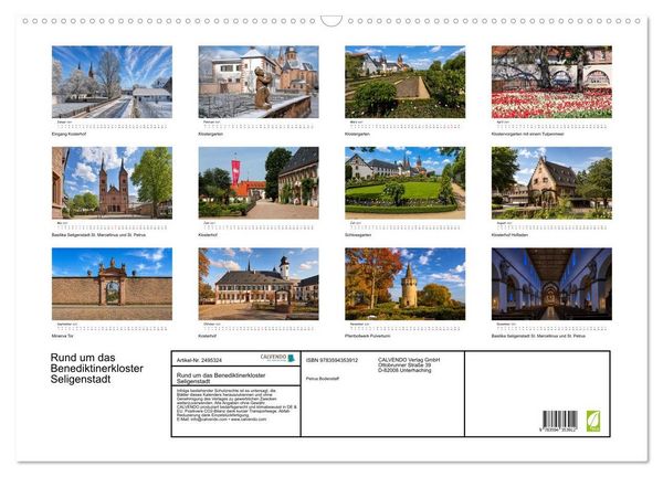 Produktbild: Rund um das Benediktinerkloster Seligenstadt (Wandkalender 2027 DIN A2 quer), CALVENDO Monatskalender