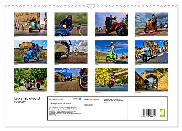 Produktbild: Low-angle shots of scooters (Wall Calendar 2026 DIN A3 landscape), CALVENDO 12 Month Wall Calendar