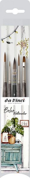 Produktbild: da Vinci Pinselset Boho Watercolor, Aquarellpinsel, 5er Set