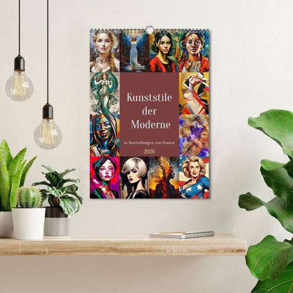 Produktbild: Kunststile der Moderne in Darstellungen von Frauen (Wandkalender 2026 DIN A3 hoch), CALVENDO Monatskalender