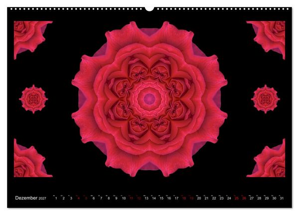 Produktbild: ROSEN MANDALAS (hochwertiger Premium Wandkalender 2027 DIN A2 quer), Kunstdruck in Hochglanz